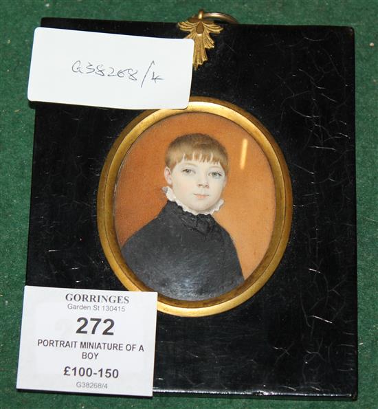 Portrait miniature of a boy